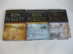 Ken Follett Lot 3 HCs Century Trilogy Fall of Giants Winter World Edge Eternity