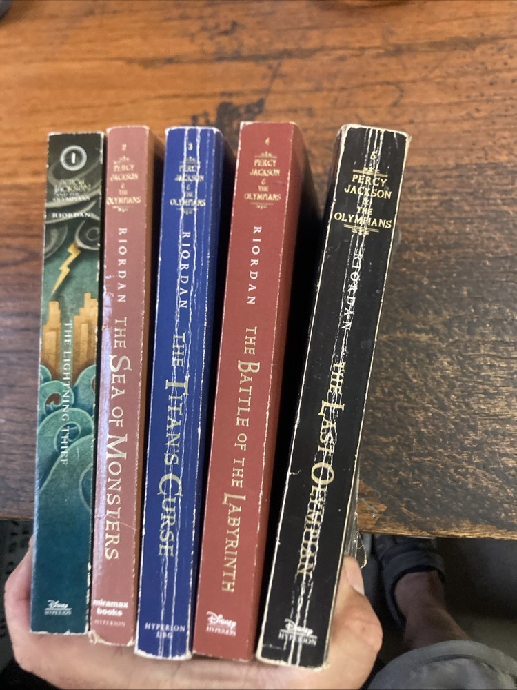 Percy Jackson and the Olympians Series Set 1-5 Rick Riordan Paperback Lot