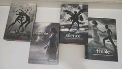 Lot of 4 Writer Becca Fitzpatrick Hush Hush Saga Series 1-4 Dust Cover Hardback