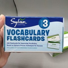 Sylvan Learning Grade 3 Vocabulary Flashcards 240 Cards for Improving Vocab