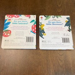 Usborne Little Peek Through Are You There Little Unicorn and Dinosaur Boardbooks