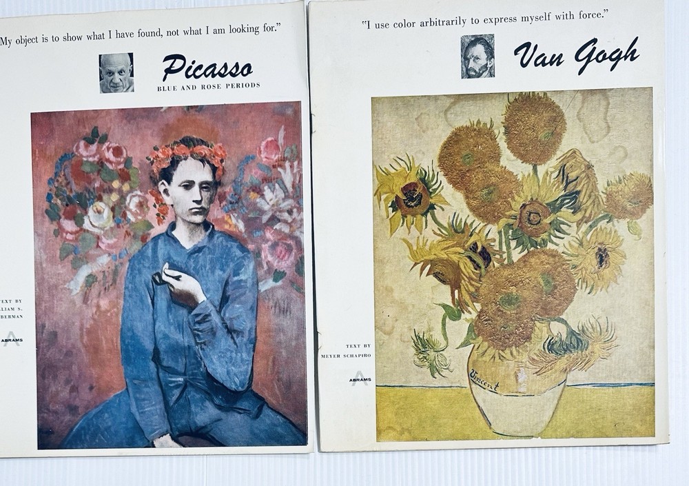 Library Great Painters Portfolio Edition Art Two Book Set Van Gogh Picasso