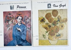Library Great Painters Portfolio Edition Art Two Book Set Van Gogh Picasso