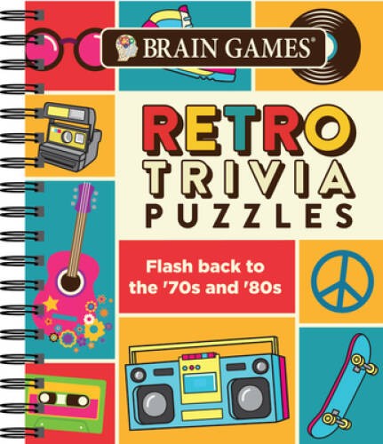 Brain Games – Retro Trivia Puzzles (Brain Games – Trivia) – Spiral-bound – GOOD