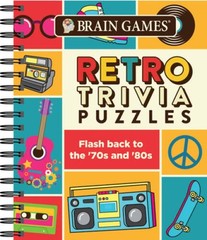 Brain Games – Retro Trivia Puzzles (Brain Games – Trivia) – Spiral-bound – GOOD