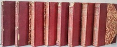 Antique 8‑Volume Shakespeare Works Set Leather‑Bound Gold Embossed 1900s Vintage