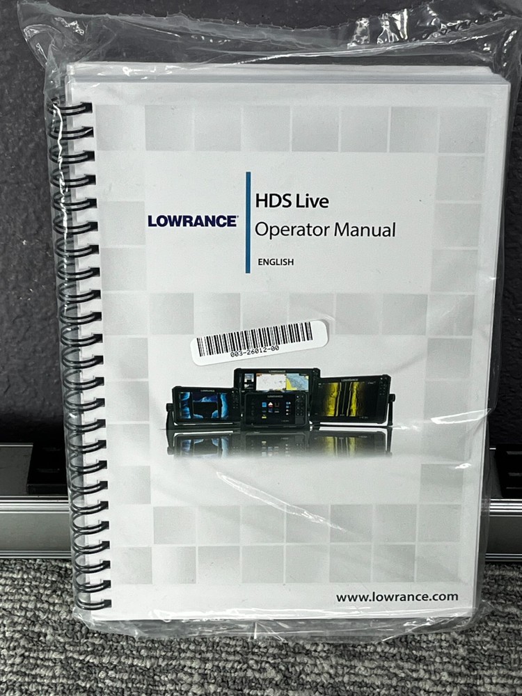 Lowrance HDS Live Instruction Manual Full Color 198 Pages Protective Cover 37114