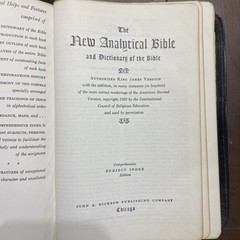 1950 KJV King James Dickson New Analytical Indexed Bible Genuine Morocco Leather