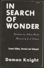 DAMON KNIGHT In Search of Wonder. Advent 1974. Revised 2nd ed. Classic SF critic