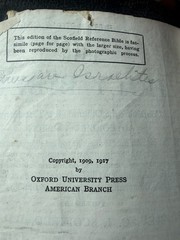 Holy Bible Scofield Reference Ed Oxford Univ 1917 Leather Family Notes w Flaws