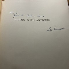 Living with Antiques book by Alice Winchester — SIGNED — 1941