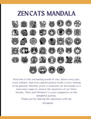 Mandala coloring book for adults for Cats Lovers Made in USA 40 Designs.