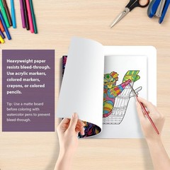 Adult Coloring Books Set:3 Coloring Books for Adults Animal Flowers & Other Them