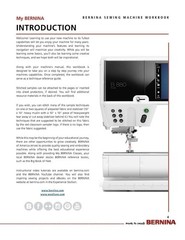 Bernina Mastery SEWING Workbook 790 Pro + 880 + 770 QE + 480 475 435 535 570 590
