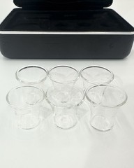 Legacy Portable Communion Set 6 Glasses Stainless Steel Host Wine Set Last Right