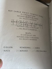 New The Holy Bible : King James Version by Holman Large Print Compact KJV 2000