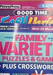 Lot of 6-5 PP GOOD TIME Easy/Fun VARIETY PUZZLES +1 Family Variety Puzzles/Games