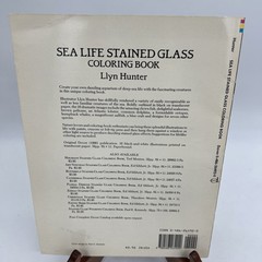 Sea Life Stained Glass Coloring Book Paperback Llyn Hunter UNUSED
