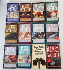 Vintage REX STOUT LIBRARY Nero Wolfe Mystery Lot of 12 Bantam Paperbacks 1990s