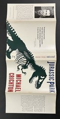 ‘Jurassic Park’ Michael Crichton 1990 Knopf 1st Ed HC w/dust jacket used GD