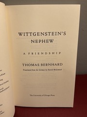 Wittgenstein’s Nephew by Thomas Bernhard 1990 Phoenix Fiction Paperback Book