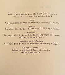 Word Studies In The Greek New Testament Vol 1 & 2 Kenneth Wuest 1973 HC