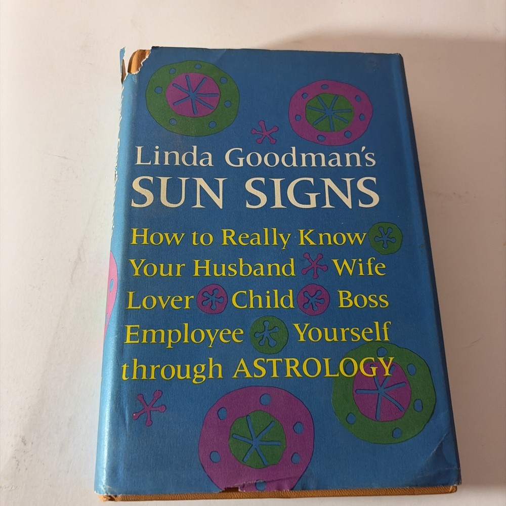 Linda Goodman’s Sun Signs Hardcover/DJ 1968 Book Club Edition Astrology