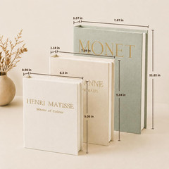 Decorative Books for Home Decor,Set of 3 Aesthetic Faux Books with Storage Box,L