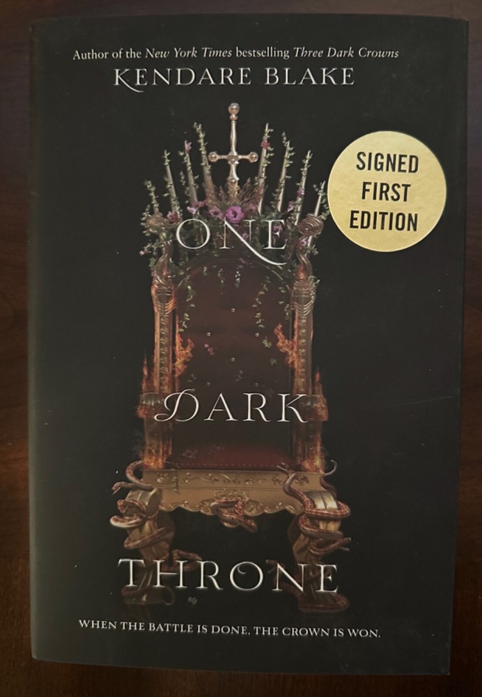 NEW: Unread Copy: Signed: One Dark Throne by Kendare Blake: First Editi
