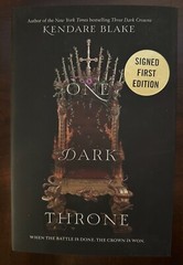 NEW: Unread Copy: Signed: One Dark Throne by Kendare Blake: First Editi