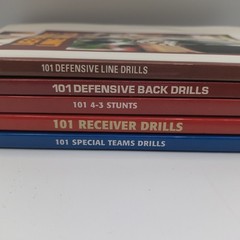 Lot Of 5 Coaches Choice 101 Football Books Team Defensive Receiver Stunts Drills