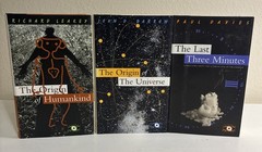Science Master Series – Lot of 3 Books Origin of Humanity Leakey, Davies, Barrow