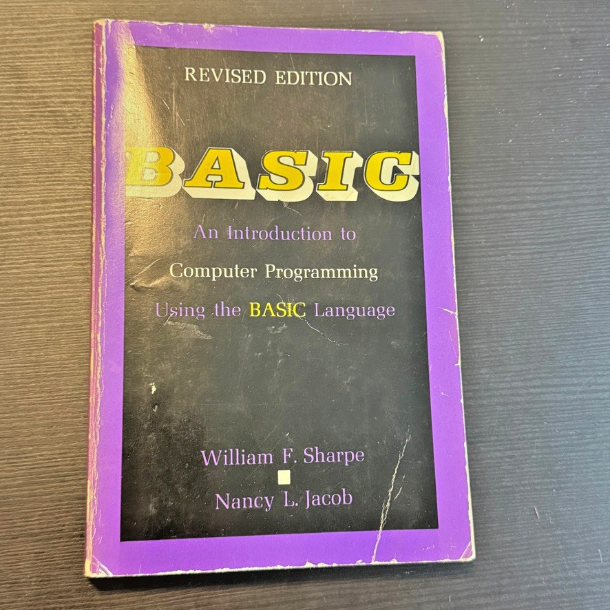 BASIC Computer Programming Sharpe Jacob Revised Edition Vintage 1971