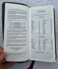 NIV Trimline Pocket Bible New Testament 1984 Burgundy Leather Red Lettered Gilt