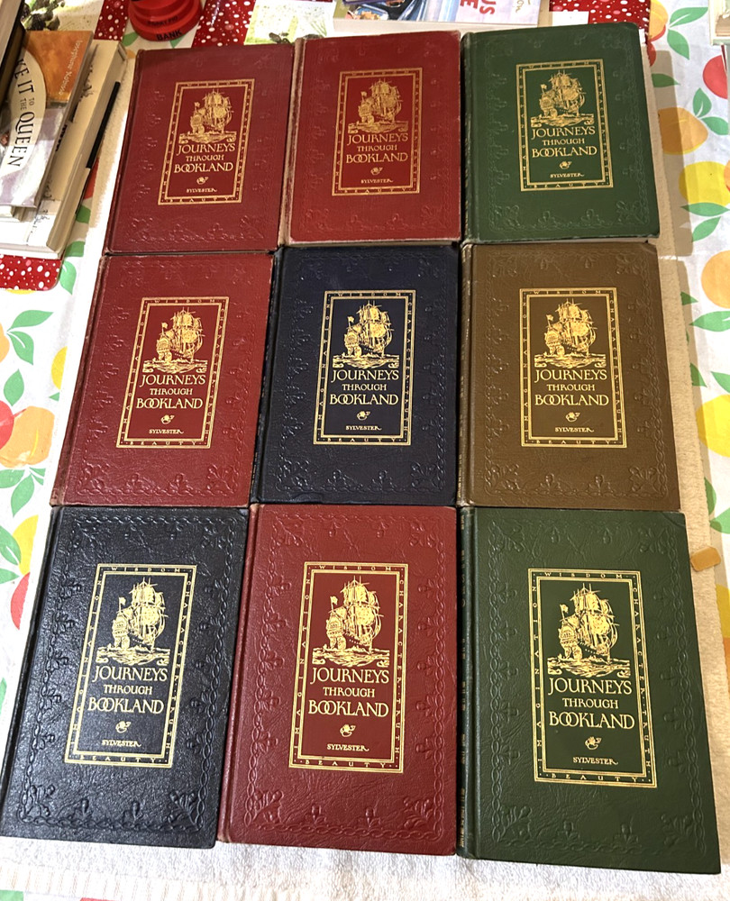 9 JOURNEYS THROUGH BOOKLAND Sylvestre Bellows-Reeve 1922 Guide 1-4 6-9 & Guide