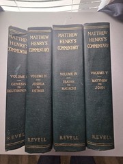 matthew henry commentary 4 Books By Revell Missing 3 And 6.