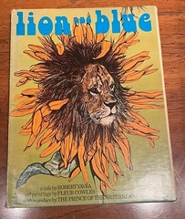 Lion and Blue by Robert Vavra 1974 Book, beautifully Illustrated by Fleur Cowles