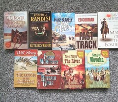17 Western/Action/Romance PB Books–Cotton/McMurtry/Murray various authors
