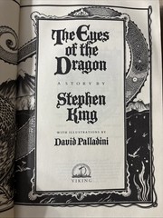 Eyes of the Dragon by Stephen King Hardcover (1987)