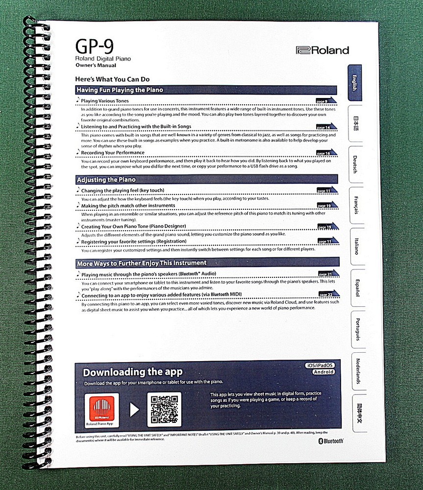 Roland GP-9 Owner’s Instruction Manual: 40 Pages & Protective Covers