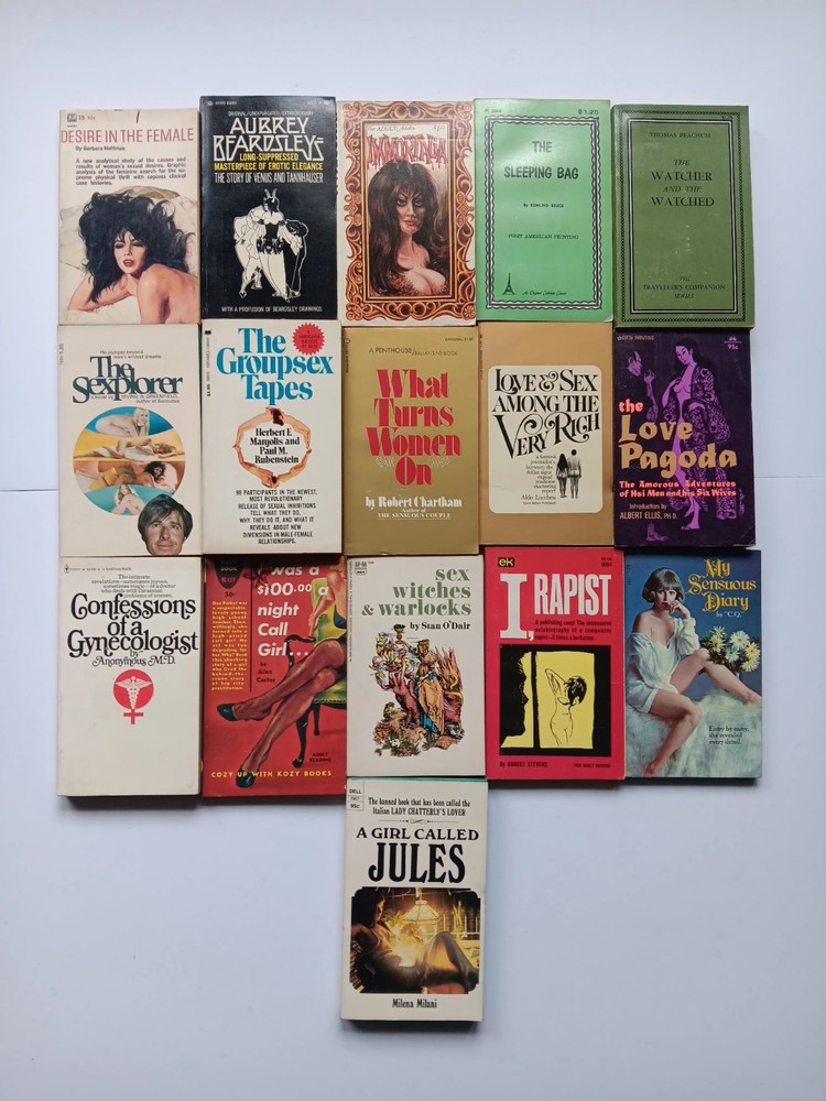LOT of 17 VINTAGE ROMANCE EROTIC PAPERBACKS BOOKS 1960’S – 70’S RARE Set # 3