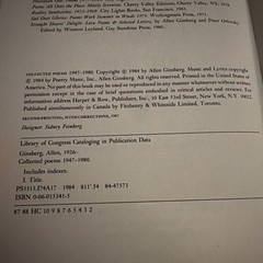 Allen Ginsberg Collected Poems 1947-1989. No Dust Jacket.