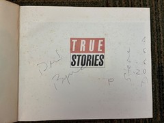 David BYRNE/True Stories/Autographed/Photography/1986/Pbk/Free Shipping