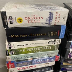 Lot of 45 + Audiobooks on CD, Ex Library, Fiction, Mixed Authors