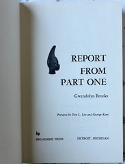 Report From Part One Signed by Gwendolyn Brooks W/Dust Jacket RARE 1st Ed 1st Pr