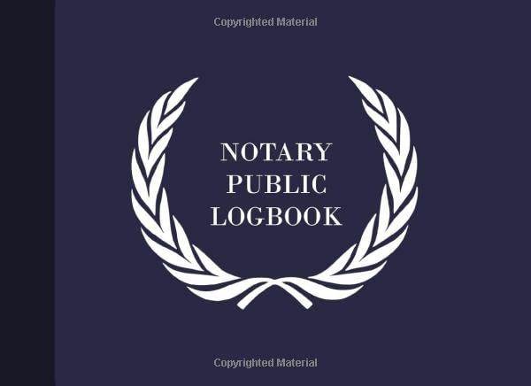 Notary Public Logbook: Official Journal, Records Blue
