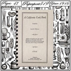 1916 A California Cook Book 47 Pages