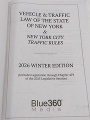 Vehicle & Traffic Law of The Satte of New York 2026 Winter Edition Blue360 Media