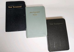 Lot of 3 – Vintage NEW TESTAMENT Vest Pocket Bibles, World and Bible Society