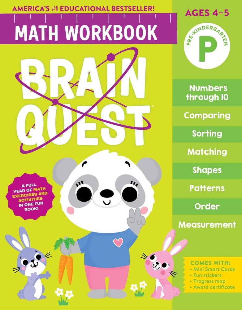 Brain Quest Math Workbook: Pre-Kindergarten – paperback Workman Publishing